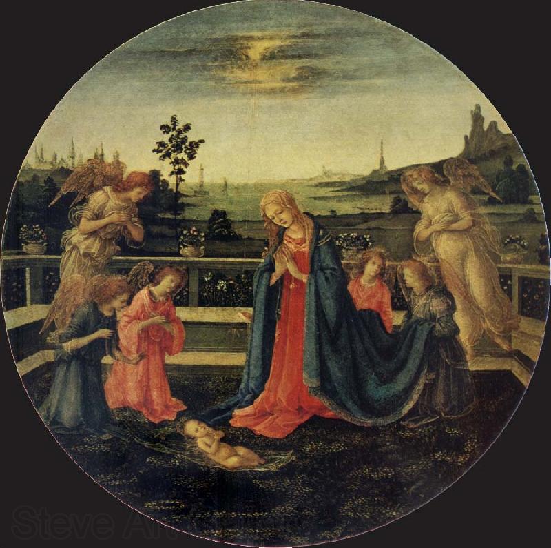 Filippino Lippi The Adoration of the Infant Christ Norge oil painting art
